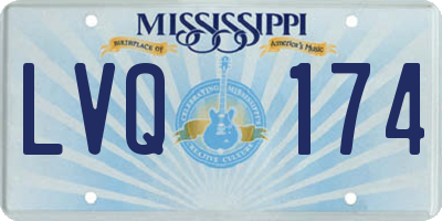 MS license plate LVQ174