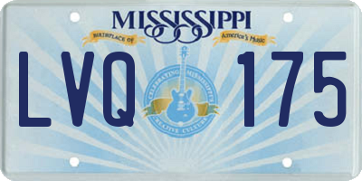 MS license plate LVQ175