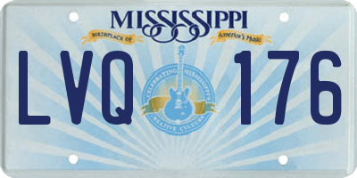 MS license plate LVQ176
