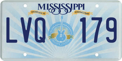 MS license plate LVQ179