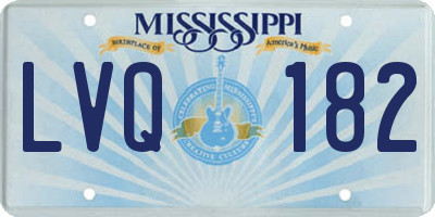 MS license plate LVQ182
