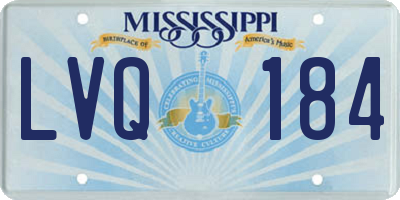 MS license plate LVQ184