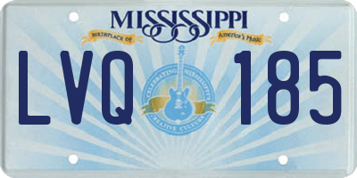 MS license plate LVQ185