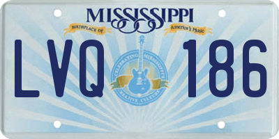 MS license plate LVQ186