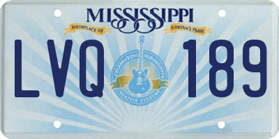 MS license plate LVQ189