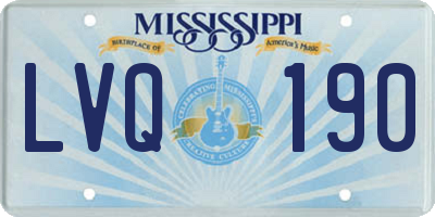 MS license plate LVQ190