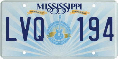 MS license plate LVQ194