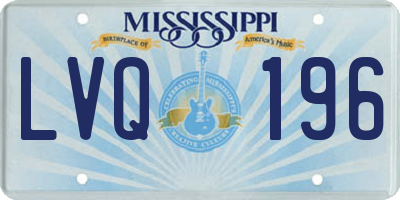 MS license plate LVQ196