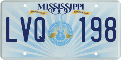 MS license plate LVQ198