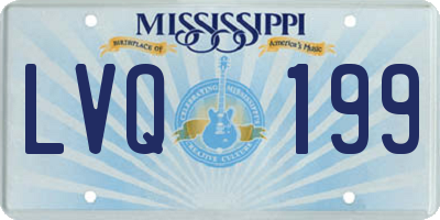 MS license plate LVQ199