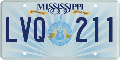 MS license plate LVQ211