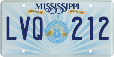 MS license plate LVQ212