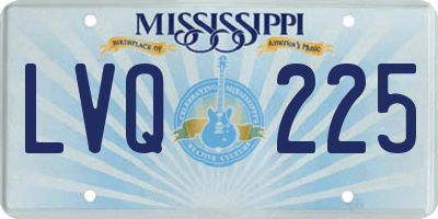 MS license plate LVQ225