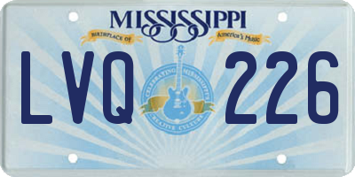 MS license plate LVQ226