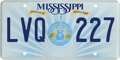 MS license plate LVQ227