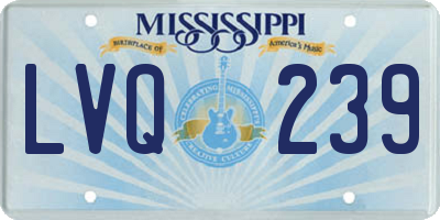 MS license plate LVQ239