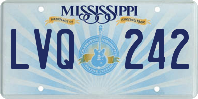 MS license plate LVQ242