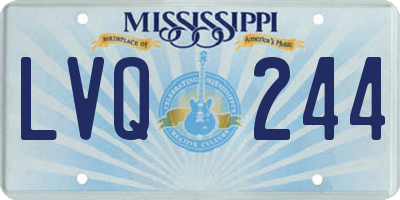 MS license plate LVQ244