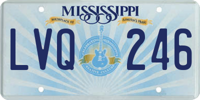 MS license plate LVQ246