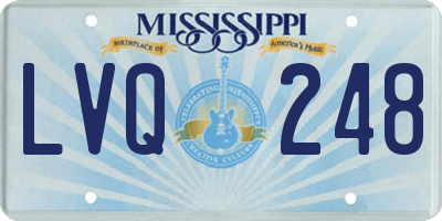 MS license plate LVQ248
