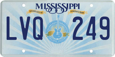 MS license plate LVQ249