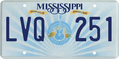 MS license plate LVQ251