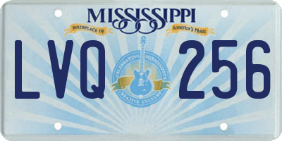MS license plate LVQ256