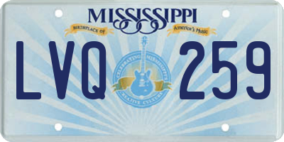 MS license plate LVQ259