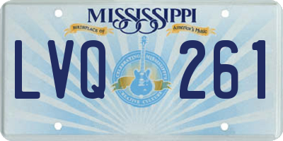 MS license plate LVQ261