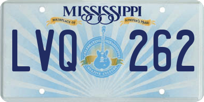MS license plate LVQ262