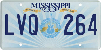 MS license plate LVQ264