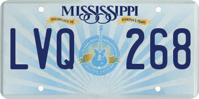 MS license plate LVQ268