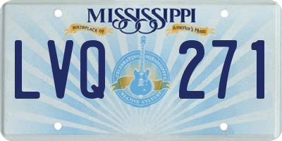 MS license plate LVQ271