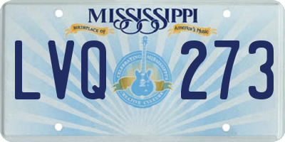 MS license plate LVQ273