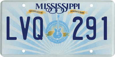 MS license plate LVQ291