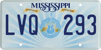 MS license plate LVQ293