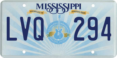 MS license plate LVQ294