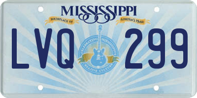 MS license plate LVQ299