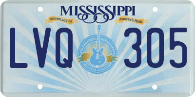 MS license plate LVQ305