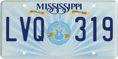 MS license plate LVQ319