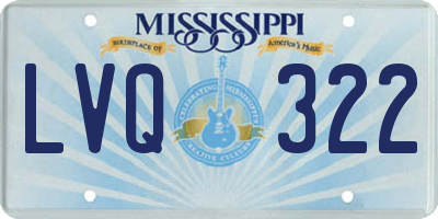 MS license plate LVQ322
