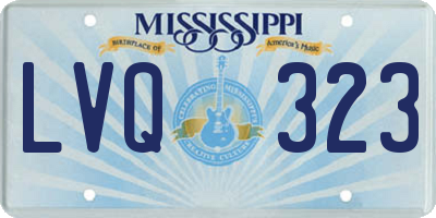 MS license plate LVQ323