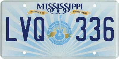 MS license plate LVQ336