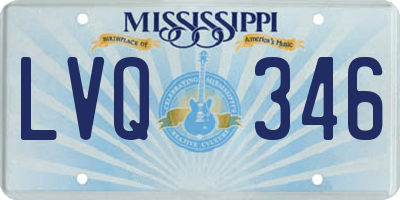 MS license plate LVQ346