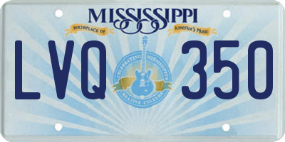 MS license plate LVQ350