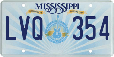 MS license plate LVQ354