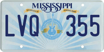 MS license plate LVQ355