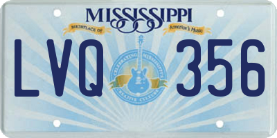 MS license plate LVQ356