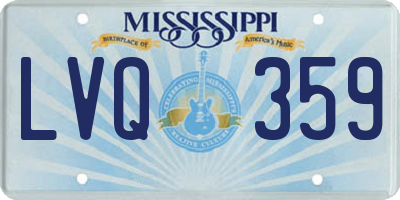 MS license plate LVQ359