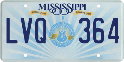 MS license plate LVQ364